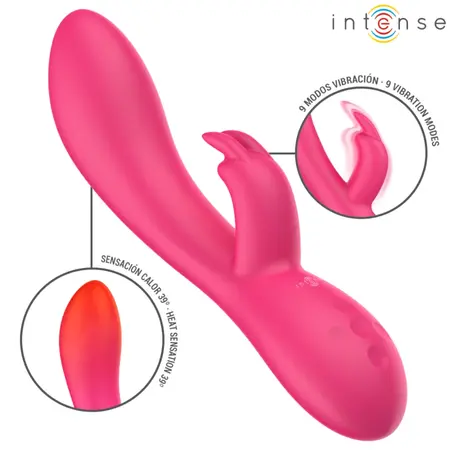 INTENSE Tammy rabbit stimulator sa grejanjem, 9 modova, ultra mekani silikon