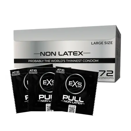 EXS Pull Large Condoms 72-Pack - Enhanced Comfort & Durability