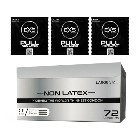 EXS Pull Large Condoms 72-Pack - Enhanced Comfort & Durability