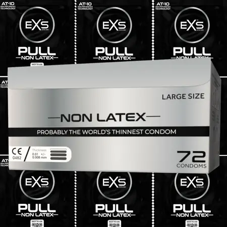 EXS Pull Large Condoms 72-Pack - Enhanced Comfort & Durability