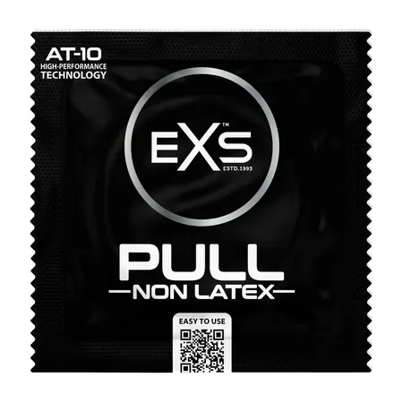 EXS Pull Large Condoms 6-Pack - Spacious Fit, Pre-Lubricated, AT-10 Resin