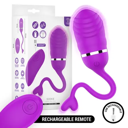 INTENSE SOOKIE Remote Control Vibrating Egg Purple, 10 Modes, Waterproof