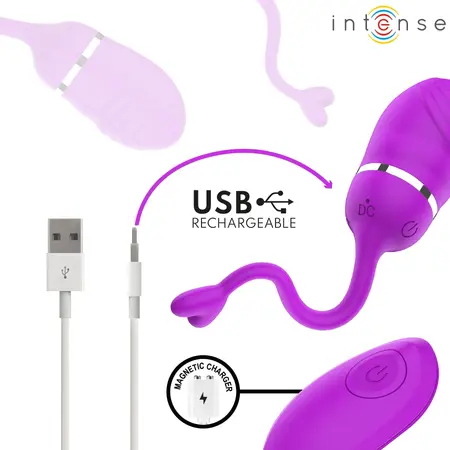 INTENSE SOOKIE Remote Control Vibrating Egg Purple, 10 Modes, Waterproof