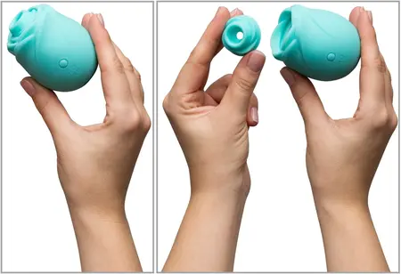 ROMP Rose Glow stimulator sa vazdušnim talasima, svetli u mraku, 7.6 cm