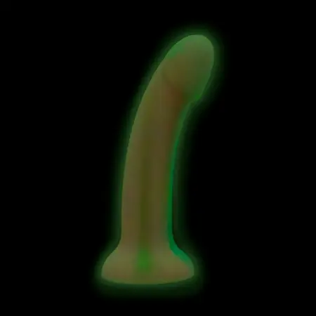 Easytoys dildo Candy Swirl Pink od svetlećeg silikona, 18 cm