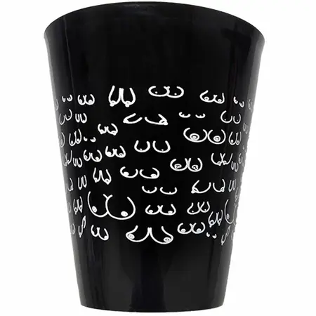 DIABLO PICANTE Black Cup 500ml - White Graphic Motif, Reusable Party Mug