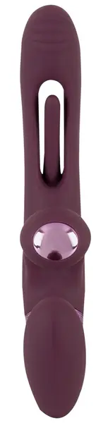 Javida Strapless Strap-On Flic dupli vibrator sa sistemom tapkanja, ljubičasti