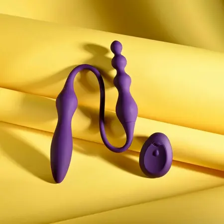 Playboy This & That dvostrani vibrator ljubičasti 10 modova vodootporan