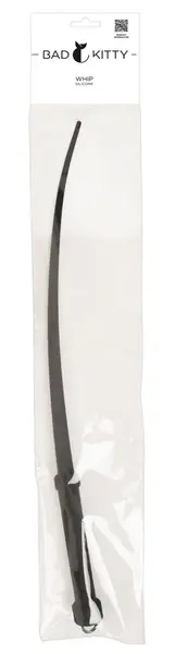 Bad Kitty Whip Silicone 60cm - Flexible Black Silicone Impact Tool