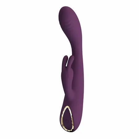 Pretty Love Emma Rabbit Rechargeable Silicone Vibrator Purple 10 Modes