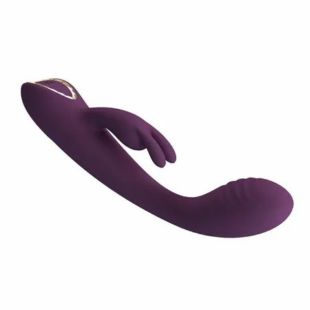 Pretty Love Emma Rabbit Rechargeable Silicone Vibrator Purple 10 Modes