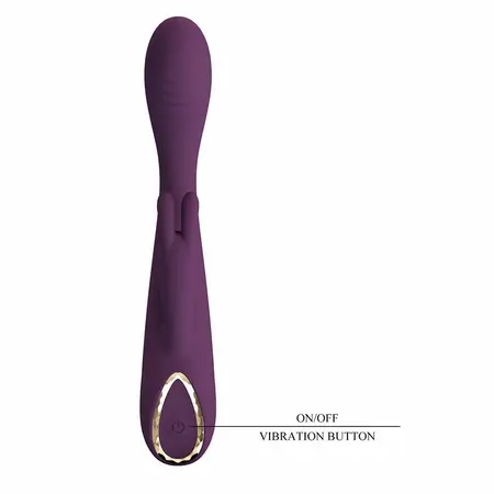 Pretty Love Emma Rabbit Rechargeable Silicone Vibrator Purple 10 Modes
