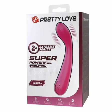Pretty Love Jessica High Power Pink Massager, 10 Modes, USB, Silicone