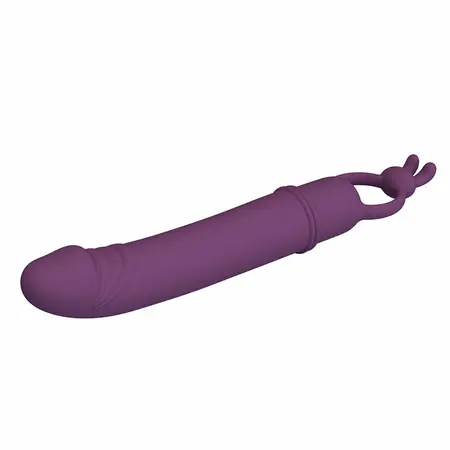 Pretty Love Cora kompaktni silikonski vibrator sa ergonomskim prstenom za držanje, roze