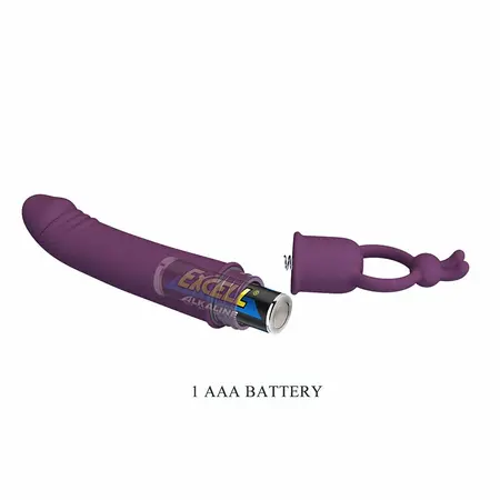 Pretty Love Cora kompaktni silikonski vibrator sa ergonomskim prstenom za držanje, roze