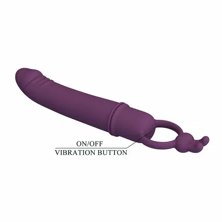 Pretty Love Cora kompaktni silikonski vibrator sa ergonomskim prstenom za držanje, roze