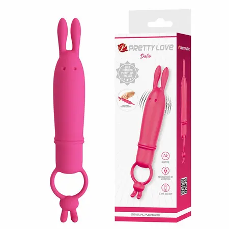 Pretty Love Delia silikonski zeka vibrator sa ergonomskim prstenom za držanje
