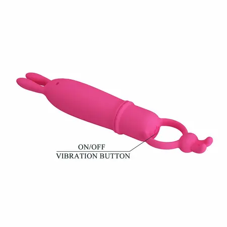 Pretty Love Delia silikonski zeka vibrator sa ergonomskim prstenom za držanje