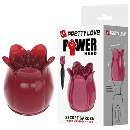 Pretty Love Secret Garden Pink Wand Head ergonomski silikonski nastavak za masažere