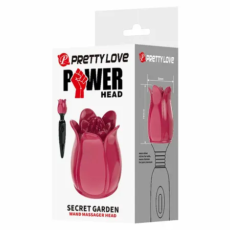 Pretty Love Secret Garden Pink Wand Head ergonomski silikonski nastavak za masažere