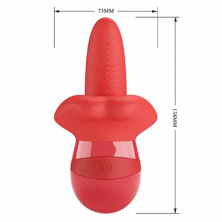 Pretty Love Obelia Dual-Action Tongue Vibrator, 10 Modes, Waterproof