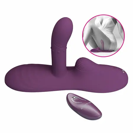 Pretty Love Luka Sit-Down Pad Vibrator with Heat & Remote, Silicone, USB
