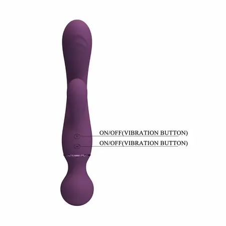 Pretty Love All Rounder Violet Dual-Action Silicone Massager 10 Modes