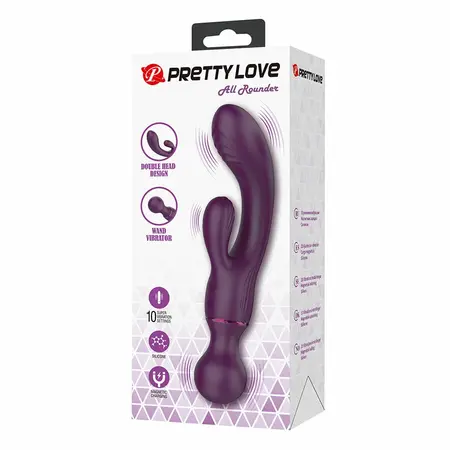 Pretty Love All Rounder Violet Dual-Action Silicone Massager 10 Modes
