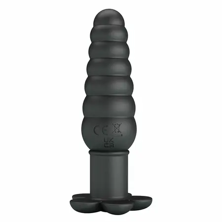 Pretty Love Imron vibrirajući analni čep od crnog silikona sa 10 modova i ergonomskim dizajnom