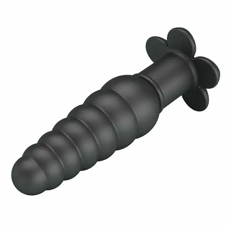 Pretty Love Imron vibrirajući analni čep od crnog silikona sa 10 modova i ergonomskim dizajnom