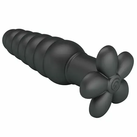 Pretty Love Imron vibrirajući analni čep od crnog silikona sa 10 modova i ergonomskim dizajnom