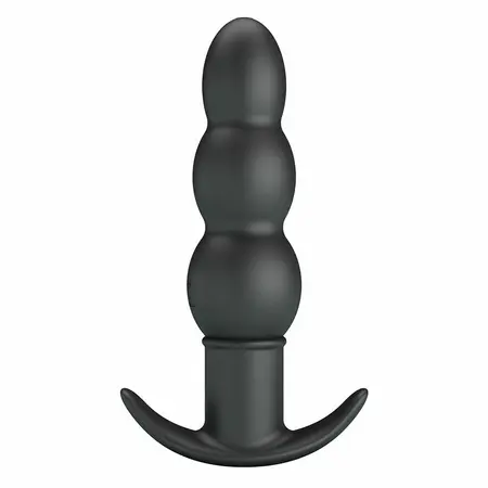 Pretty Love AEAEAS vibrirajući analni čep od crnog silikona, 10 modova, ergonomski