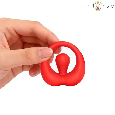 Intense Russell Vibrating Ring Red - 10 Modes, USB Rechargeable, Silicone