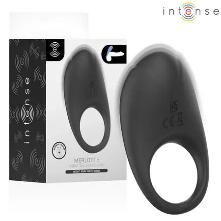 Intense Merlotte Vibrating Silicone Ring Black 10 Modes USB Rechargeable