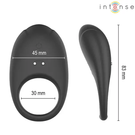 Intense Merlotte Vibrating Silicone Ring Black 10 Modes USB Rechargeable