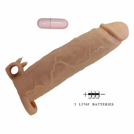 Pretty Love Xerxes Extension Sleeve with Vibrating Clitoral System, 17cm