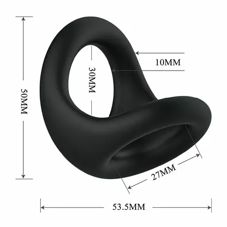 CRAZY BULL Nestor ergonomski dvostruki silikonski prsten za podršku, crni