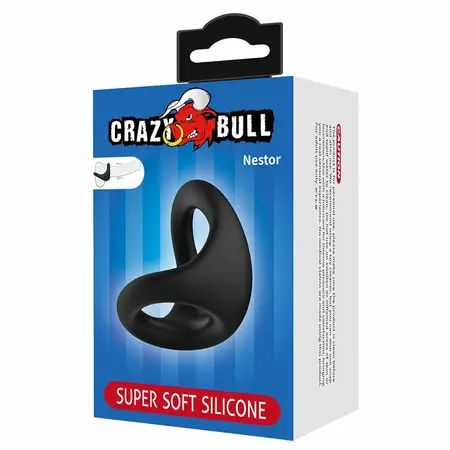 CRAZY BULL Nestor ergonomski dvostruki silikonski prsten za podršku, crni