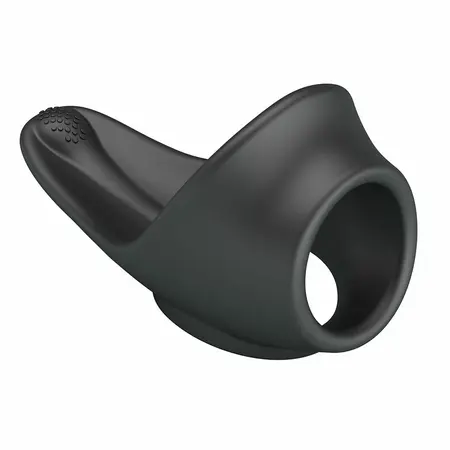 CRAZY BULL Zadok ergonomski silikonski prsten sa perinealnim masažerom, crni