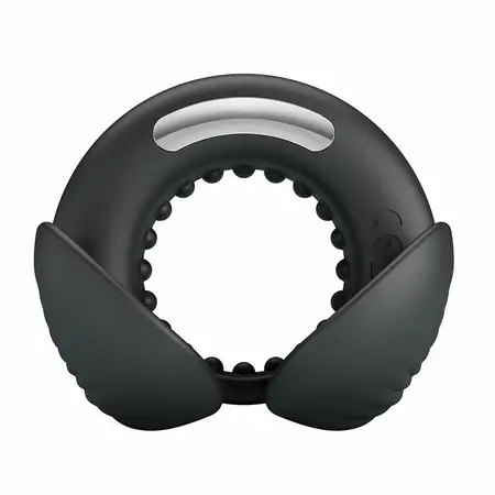 Pretty Love Quentin Dual Silicone Ring with Vibrating System Black