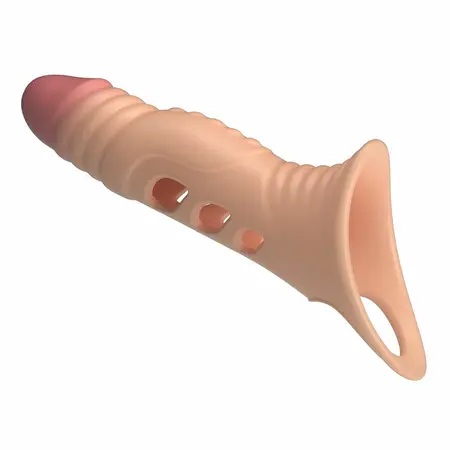 Pretty Love vibrirajući produžetak sa prstenom za testise TPE ergonomski 6959532363227
