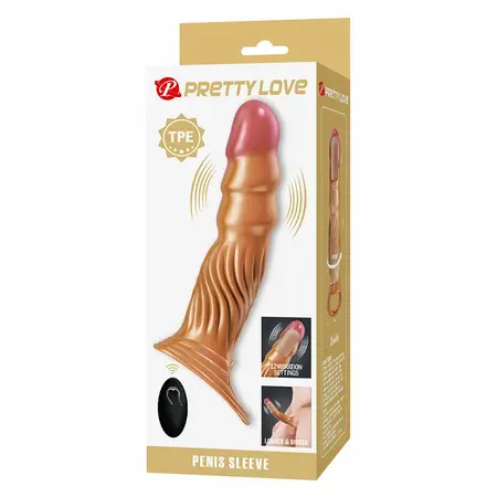 Pretty Love teksturisani produžetak sa vibracijom na daljinsko upravljanje, USB, TPE
