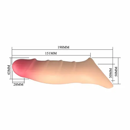 Pretty Love Darnell anatomski produžetak navlaka od providnog TPE materijala 14cm