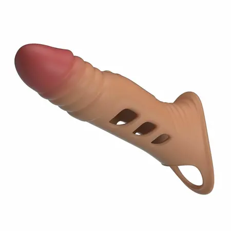 Pretty Love vibrirajući produžetak za penis od TPE materijala, 16 cm, ergonomski dizajn