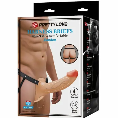 Pretty Love Landon Vibrating Strap-On System Light-Skin 18cm Adjustable