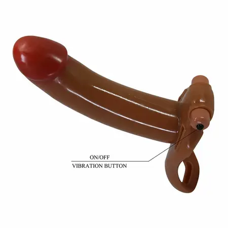Pretty Love Bradden Vibrating Strap-On System, 18 cm, Black, 10 Modes