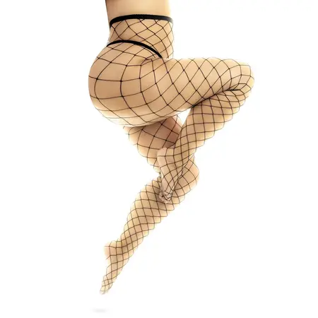 Mapele Fence Net najlon hulahopke Queen Size crne