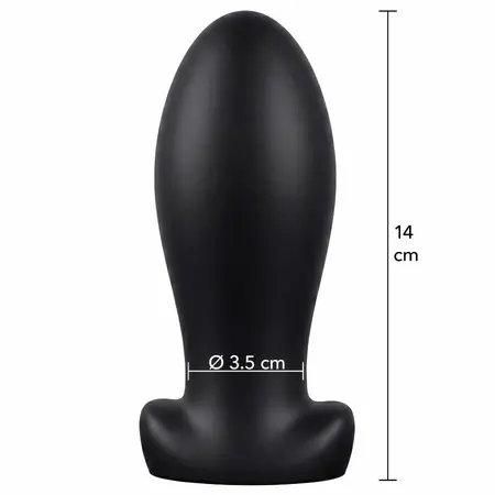 HIDDEN DESIRE Extreme Heavy Stretcher Plug Medium crni silikonski čep 5.5cm