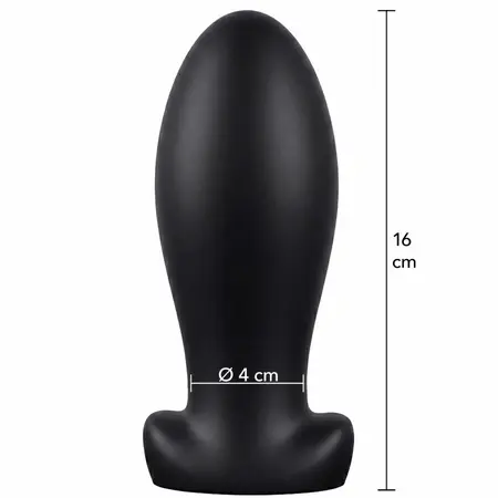 HIDDEN DESIRE Extreme Heavy Stretcher crni silikonski plag za širenje Large 6.5cm