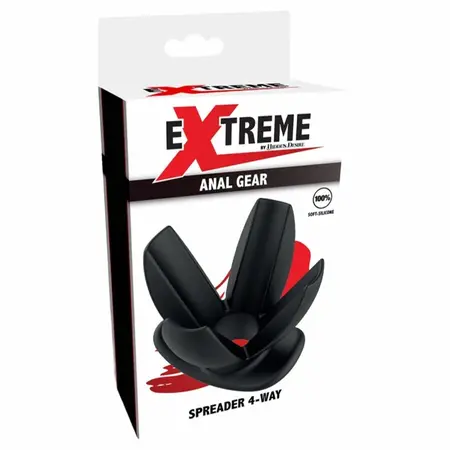 HIDDEN DESIRE Extreme Spreader četvorostrani silikonski ekspandirajući plug crni